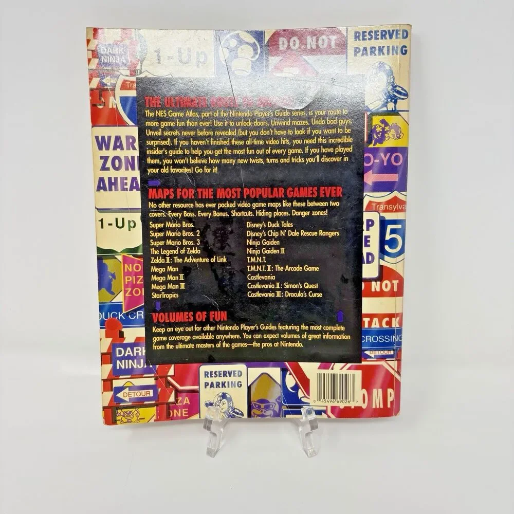 Nintendo NES Game Atlas Official Nintendo Player's Guide Strategy Book Vintage